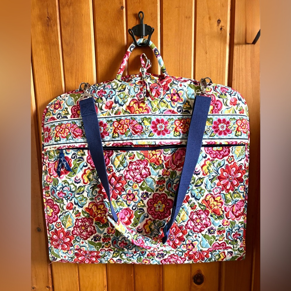 Vera Bradley Hope Garden Hanging garment bag, like new